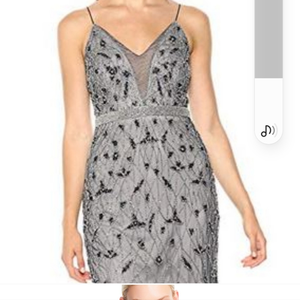 Adrianna Papell Spaghetti Strap Cocktail Dress